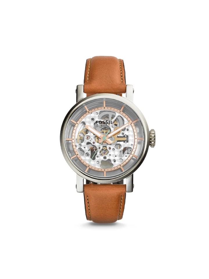 gambar-depan-Fossil-Boyfriend-Automatic-Skeleton-Dial-Leather-Strap