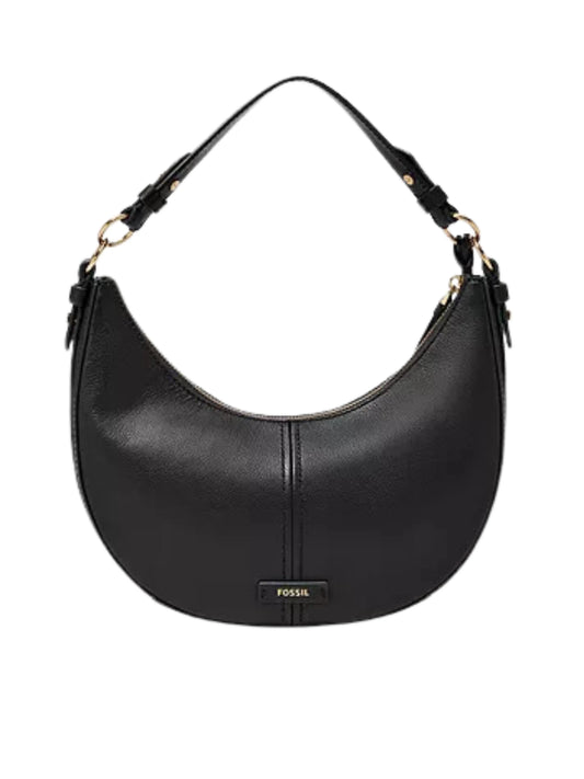 gambar-depan-Fossil-Shae-Small-Hobo-Bag-Black