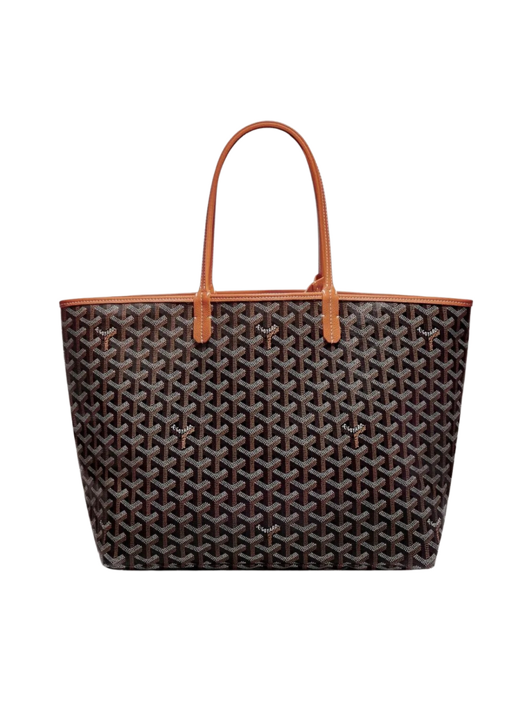 gambar-depan-Goyard-Saint-Louis-PM-Tote-Bag-Black-Tan