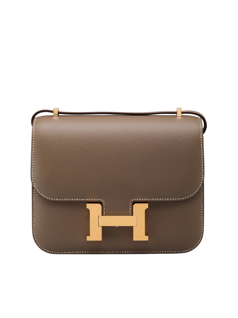 Hermes Constance Bag Epsom Leather Gold Hardware In Black