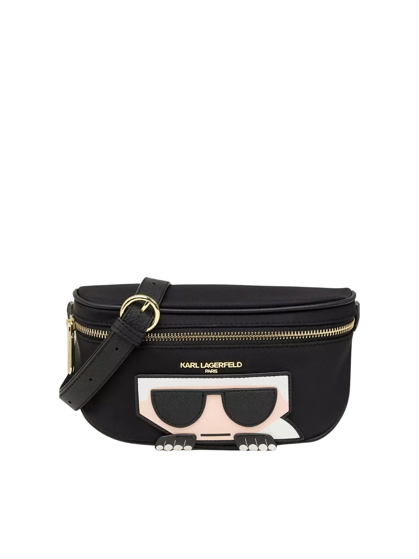 gambar-depan-Karl-Lagerfeld-Amour-Nylon-Belt-Bag-Black