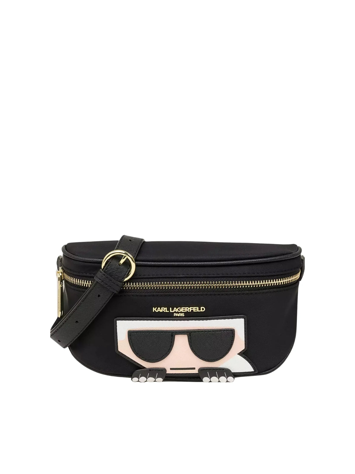 gambar-depan-Karl-Lagerfeld-Amour-Nylon-Belt-Bag-Black