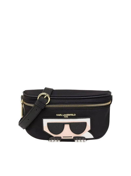 gambar-depan-Karl-Lagerfeld-Amour-Nylon-Belt-Bag-Black