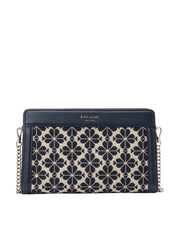 gambar-depan-Kate-Spade-Flower-Jacquard-Medium-Crossbody-Bag-Blue-Multi