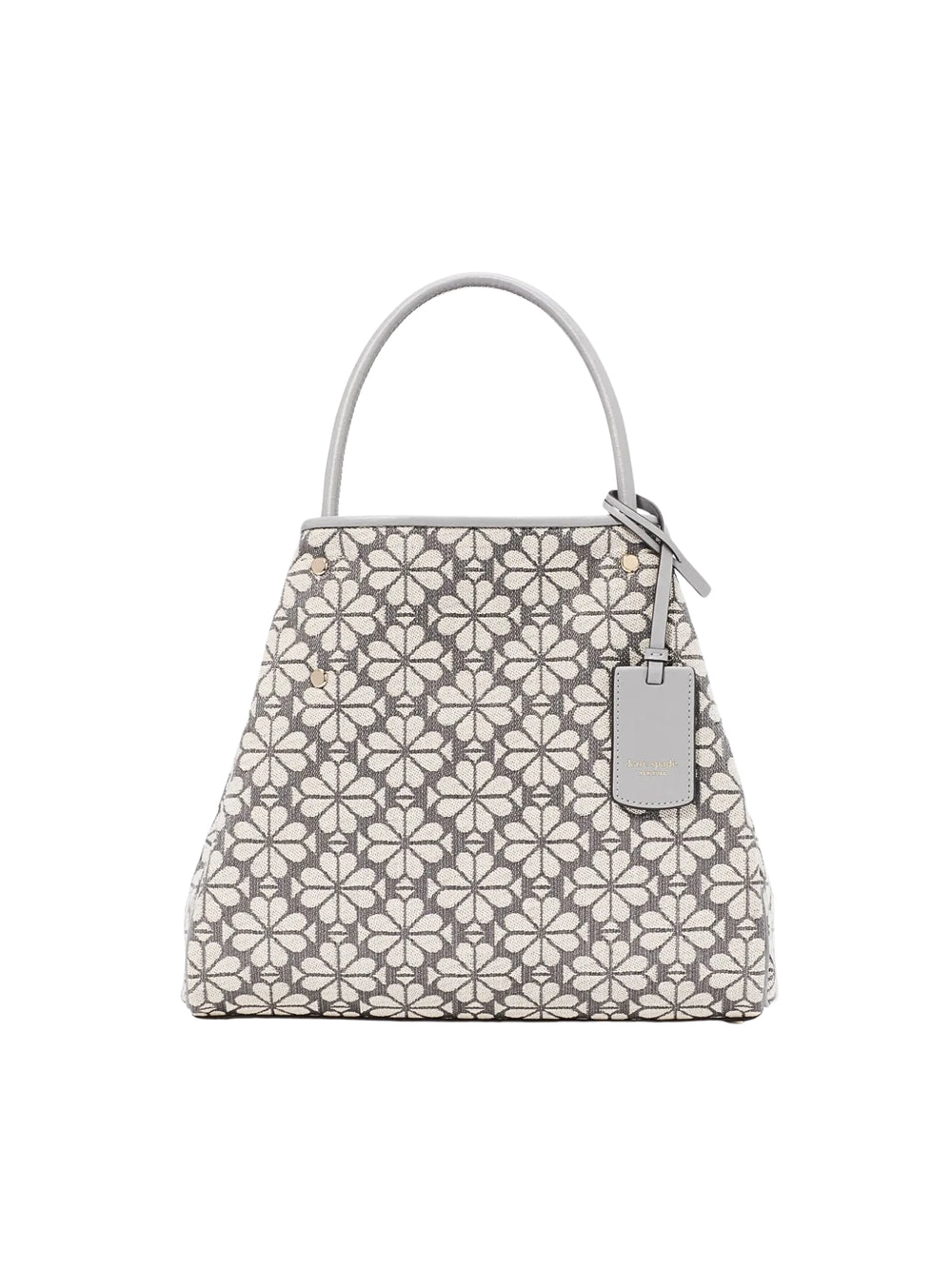 gambar-depan-Kate-Spade-Flower-Jacquard-Medium-Everything-Tote-Bag-Grey-Multi