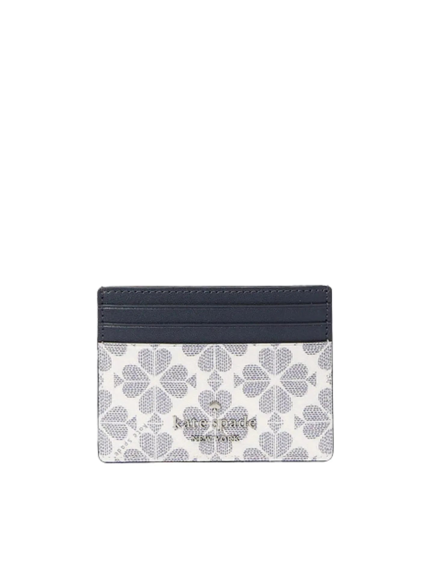 gambar-depan-Kate-Spade-Flower-PVC-Small-Slim-Card-Holder-Navy-Multi