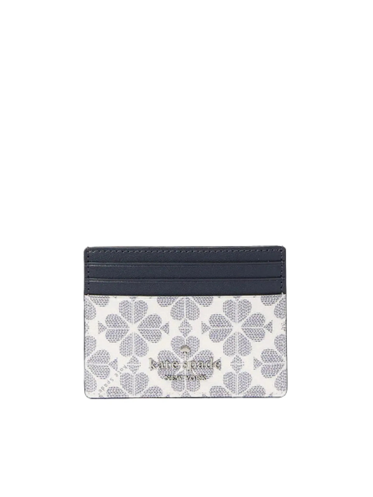 gambar-depan-Kate-Spade-Flower-PVC-Small-Slim-Card-Holder-Navy-Multi