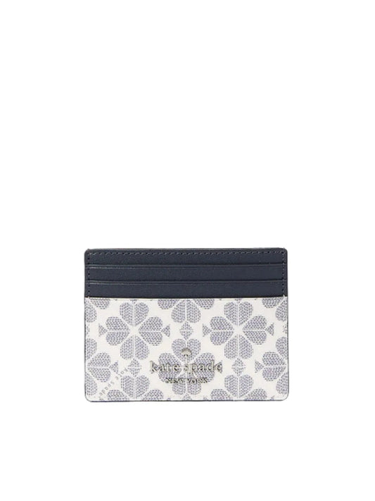 gambar-depan-Kate-Spade-Flower-PVC-Small-Slim-Card-Holder-Navy-Multi