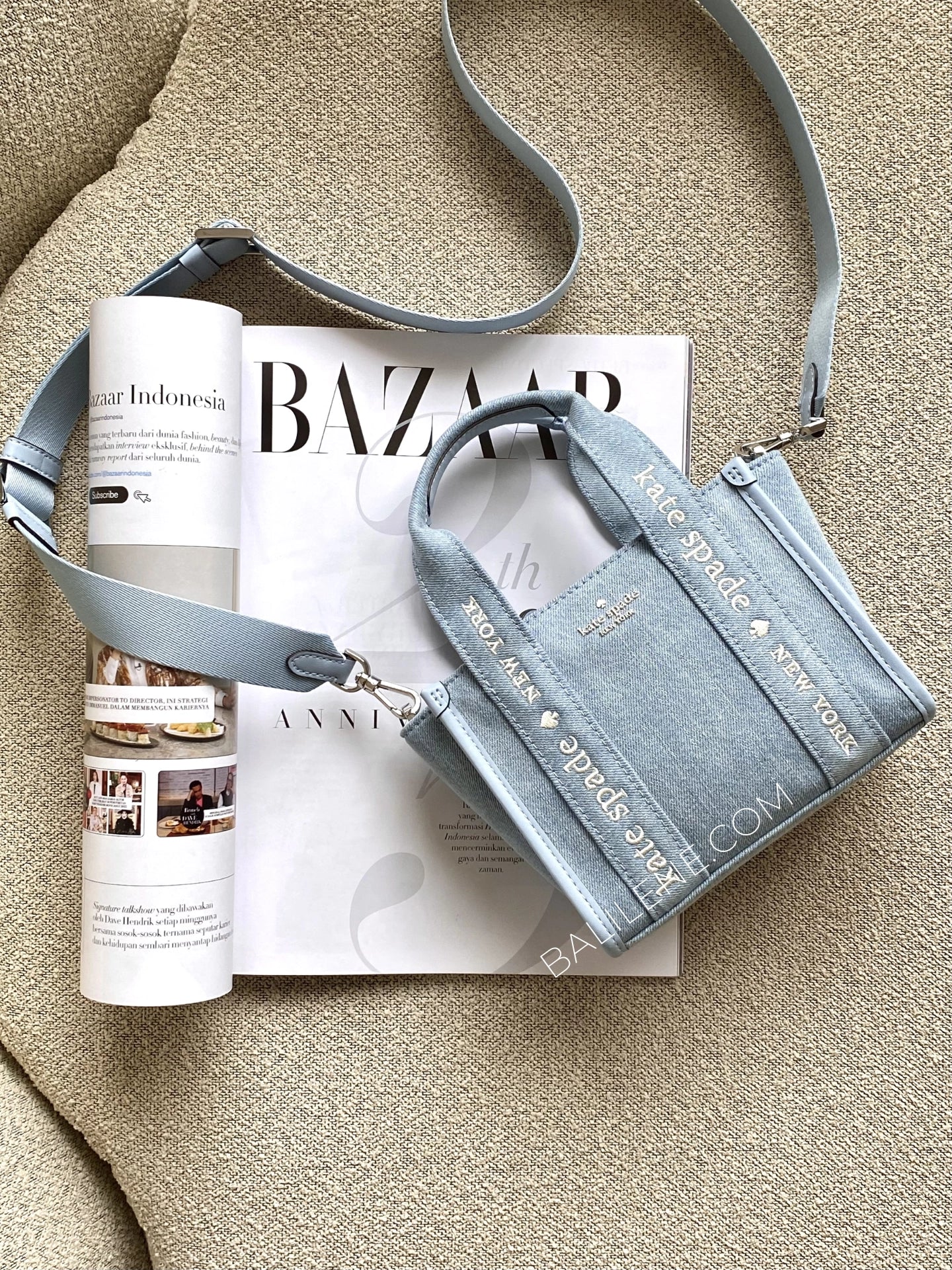 gambar-depan-Kate-Spade-Kip-Denim-Mini-Tote-Blue-Multicolor-balilene
