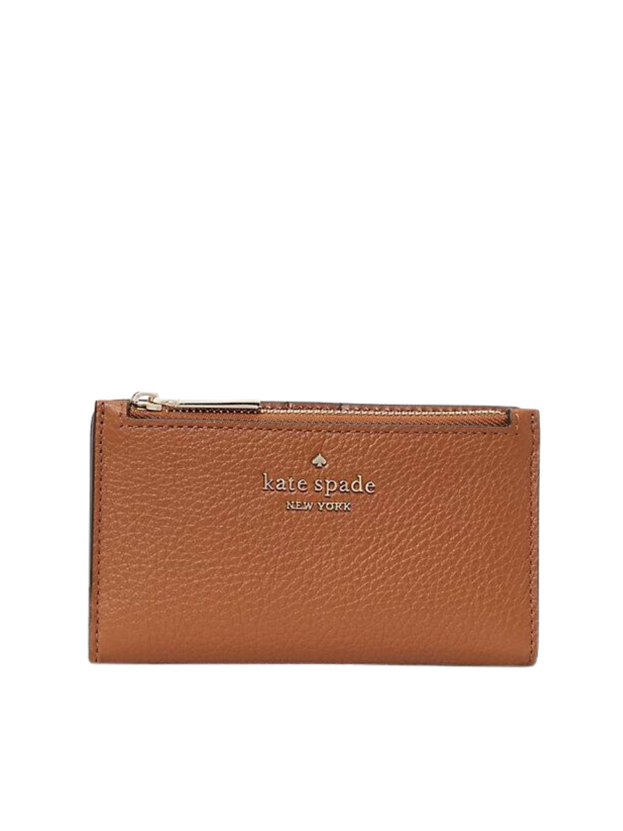 Kate Spade Leila Small Slim Bifold Wallet Warm Ginger – Balilene