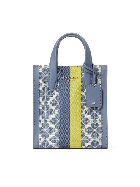 gambar-depan-Kate-Spade-Manhattan-Spade-Flower-Jacquard-Stripe-Mini-Tote-Morning-Sky-Multi