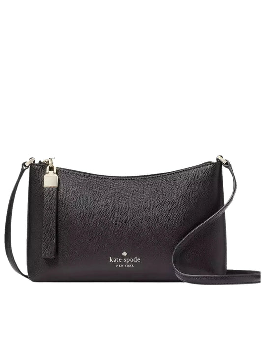 gambar-depan-Kate-Spade-Sadie-Saffiano-Crossbody-Bag-Black