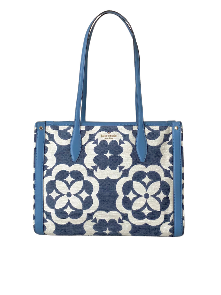 Kate Spade Spade Flower Market Tote Chenille Manta Blue