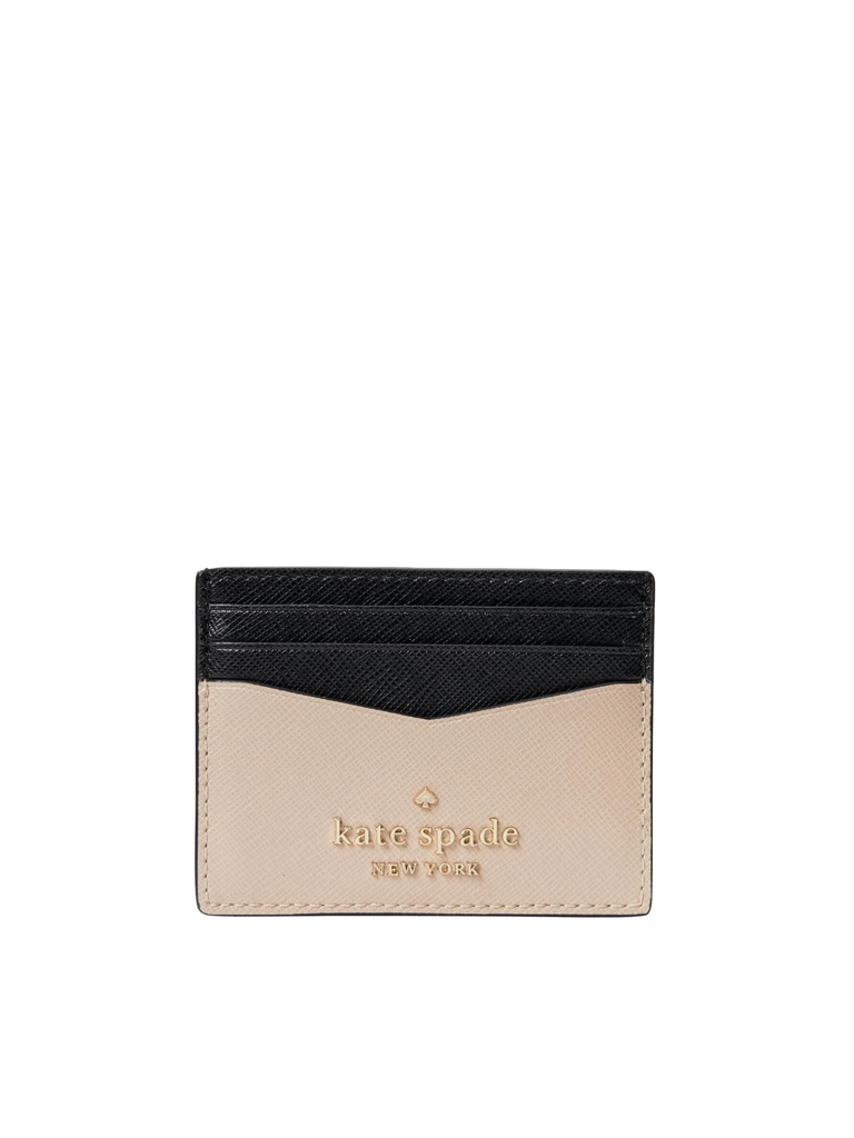 gambar-depan-Kate-Spade-Staci-Card-Holder-Warm-Beige-Black