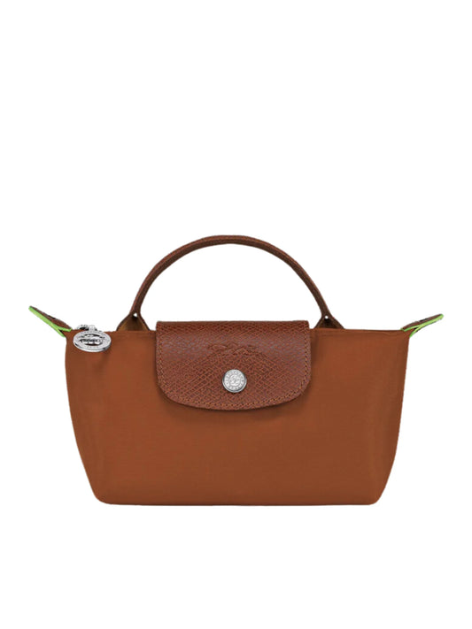 gambar-depan-Longchamp-Le-Pliage-Green-Pouch-With-Handle-CognacWEBP