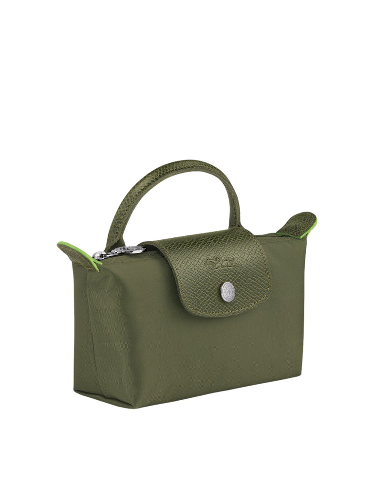 Longchamp - Le Pliage Green Pouch with Handle - Graphite – Shop It