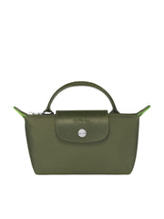 gambar-depan-Longchamp-Le-Pliage-Green-Pouch-With-Handle-Forest-balilene