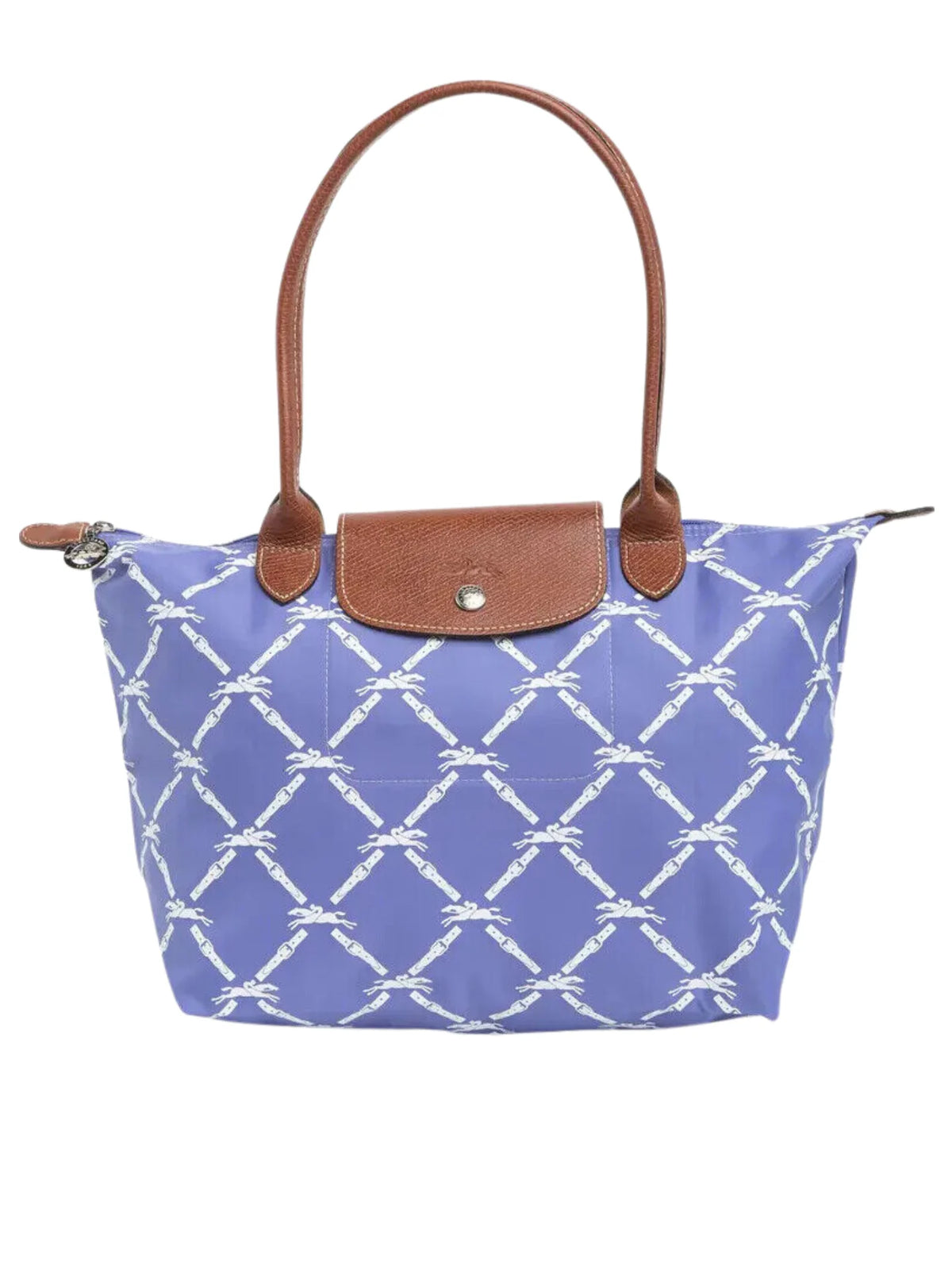 gambar-depan-Longchamp-Le-Pliage-Medium-Lattice-Logo-Horse-Print-LavandeWEBP