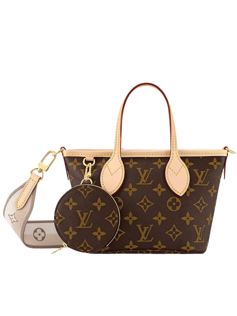 Louis Vuitton Neverfull BB Monogram Strap Beige Balilene