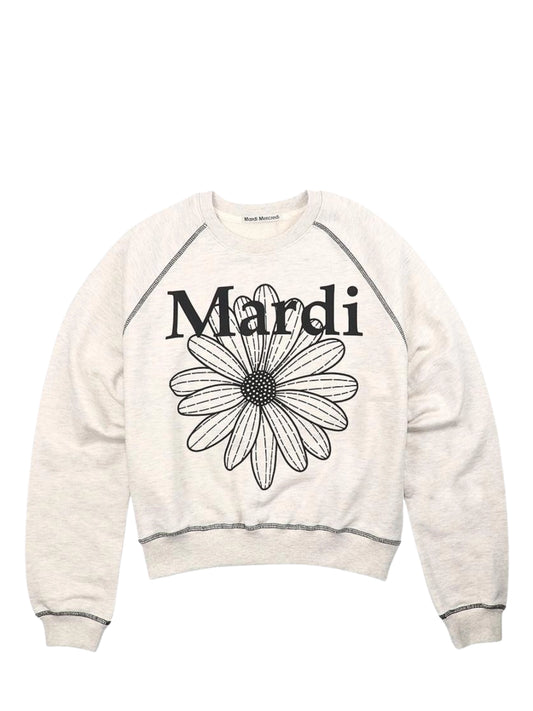 gambar-depan-Mardi-Mercredi-Sweatshirt-Raglan-Flowermardi-Oatmeal-Black