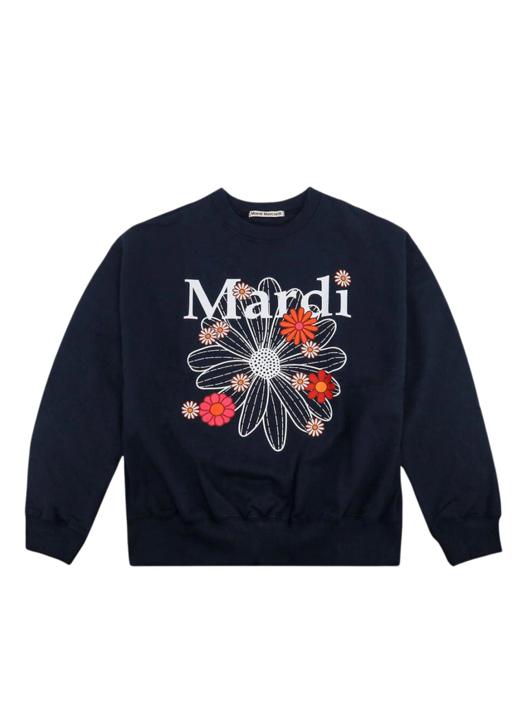 Mardi Mercredi Sweatshirt Flowermardi Blossom Navy White Mardi Mercredi Sweatshirt Flowermardi Blossom Navy White