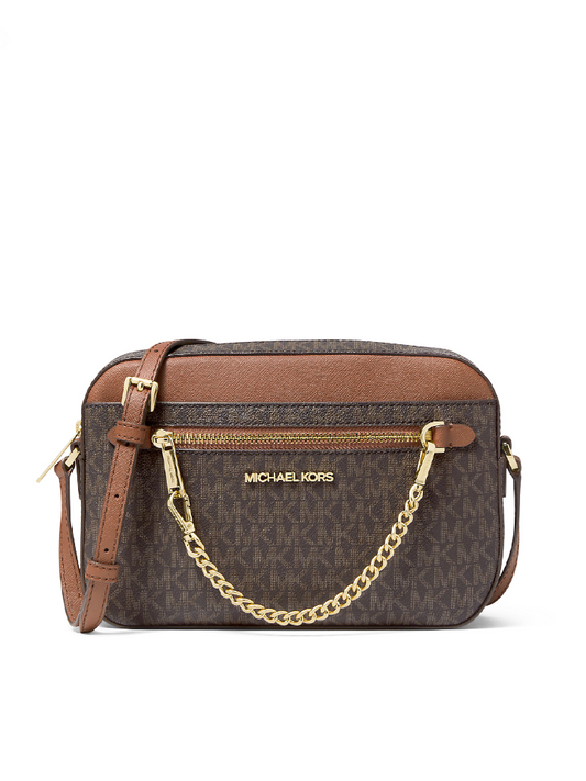 gambar-depan-Michael-Kors-Jet-Set-Item-Large-Logo-Crossbody-Bag-Brown