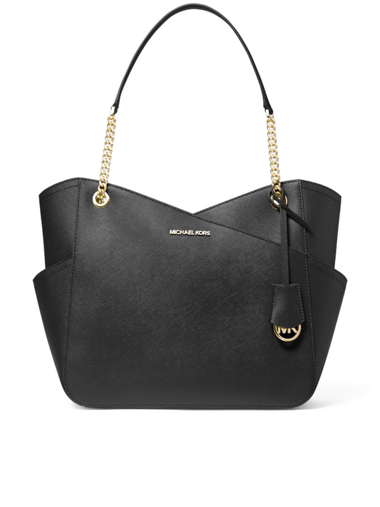gambar-depan-Michael-Kors-Jet-Set-Large-Saffiano-Leather-Shoulder-Bag-Black