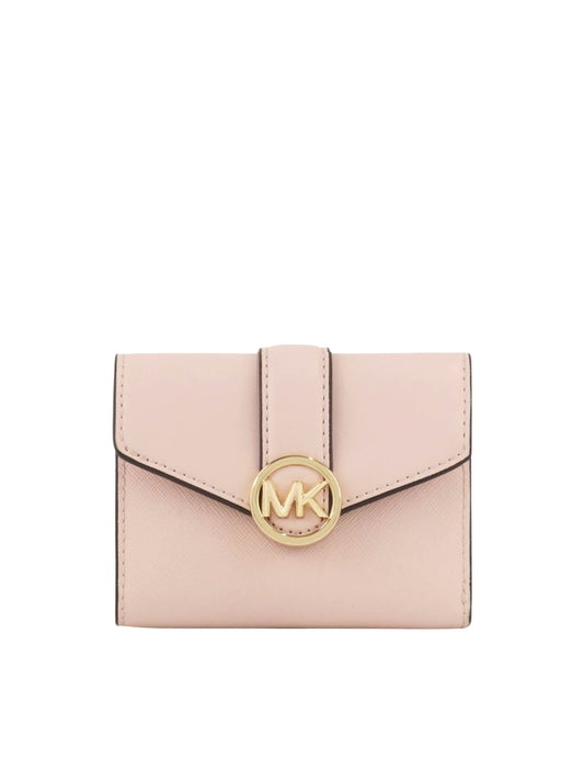 gambar-depan-Michael-Kors-Medium-Flap-Bilfold-Wallet-Faux-Leather-Blush-Pink