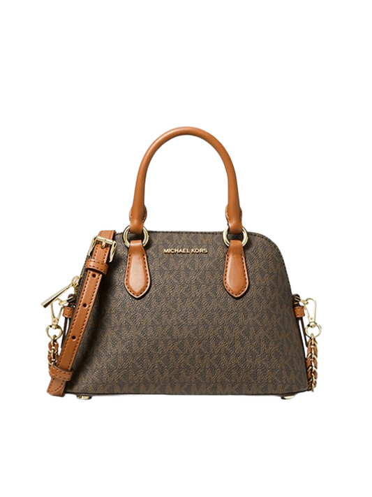 gambar-depan-Michael-Kors-Veronica-Extra-Small-Logo-Crossbody-Bag-Brown-Acorn