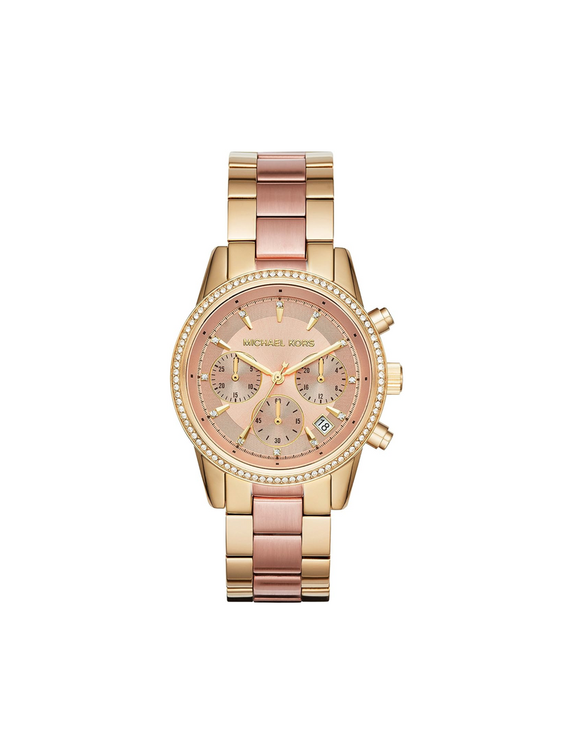 Pink gold discount michael kors watch