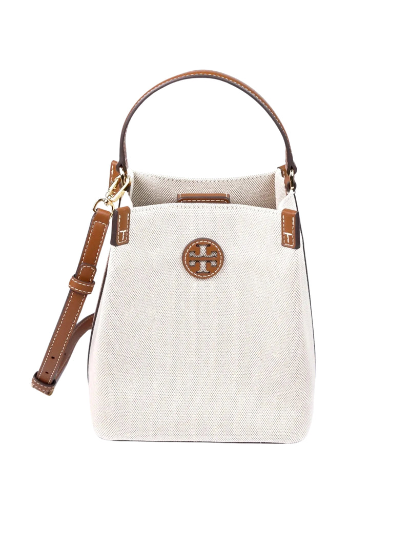 Tory Burch Blake Canvas Bucket Bag Canvas/Classic Cuoio – Balilene