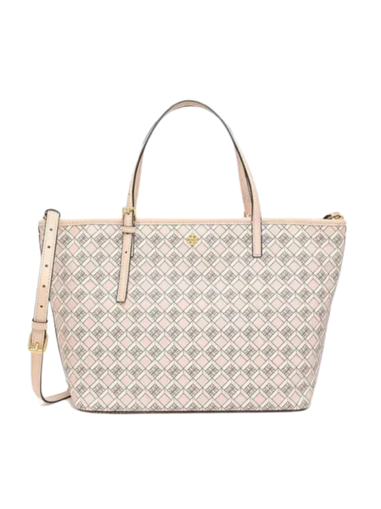 gambar-depan-Tory-Burch-Geo-Logo-Mini-Zip-Top-Tote-Dusted-Blush-Geo-Logo-Allover