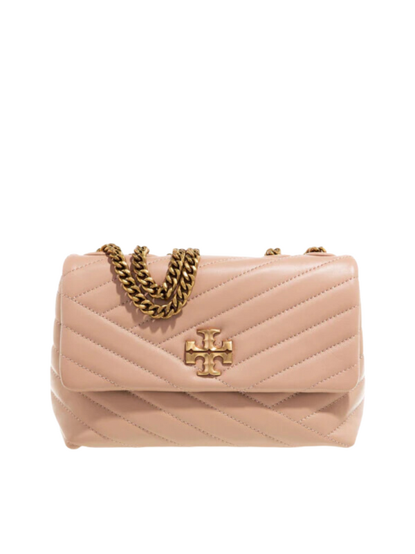 Tory Burch Ballet Pink Stacked T Leather Crossbody Bag