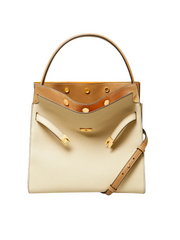 Tory Burch Lee Radziwill Pebbled Double Bag New Moon