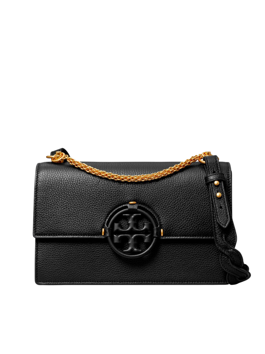 Tory Burch Miller Flap Shoulder Bag Black – Balilene