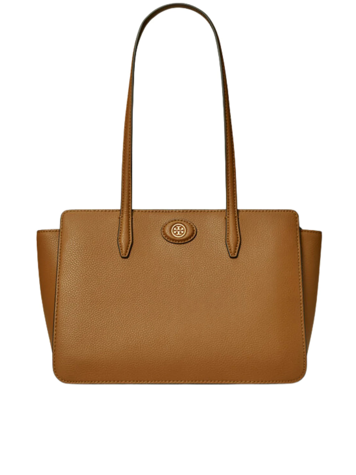 gambar-depan-Tory-Burch-Robinson-Small-Pebbled-Tote-Bristro-Brown