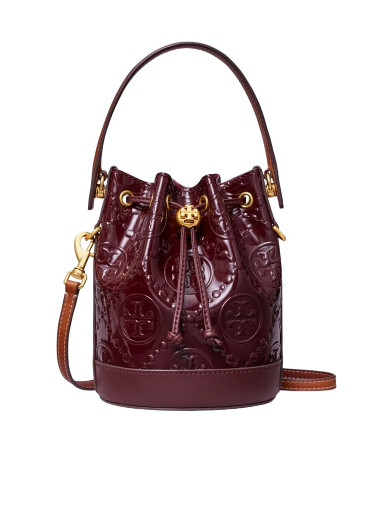 gambar-depan-Tory-Burch-T-Monogram-Patent-Embossed-Mini-Bucket-Bag-AlbarossaWEBP