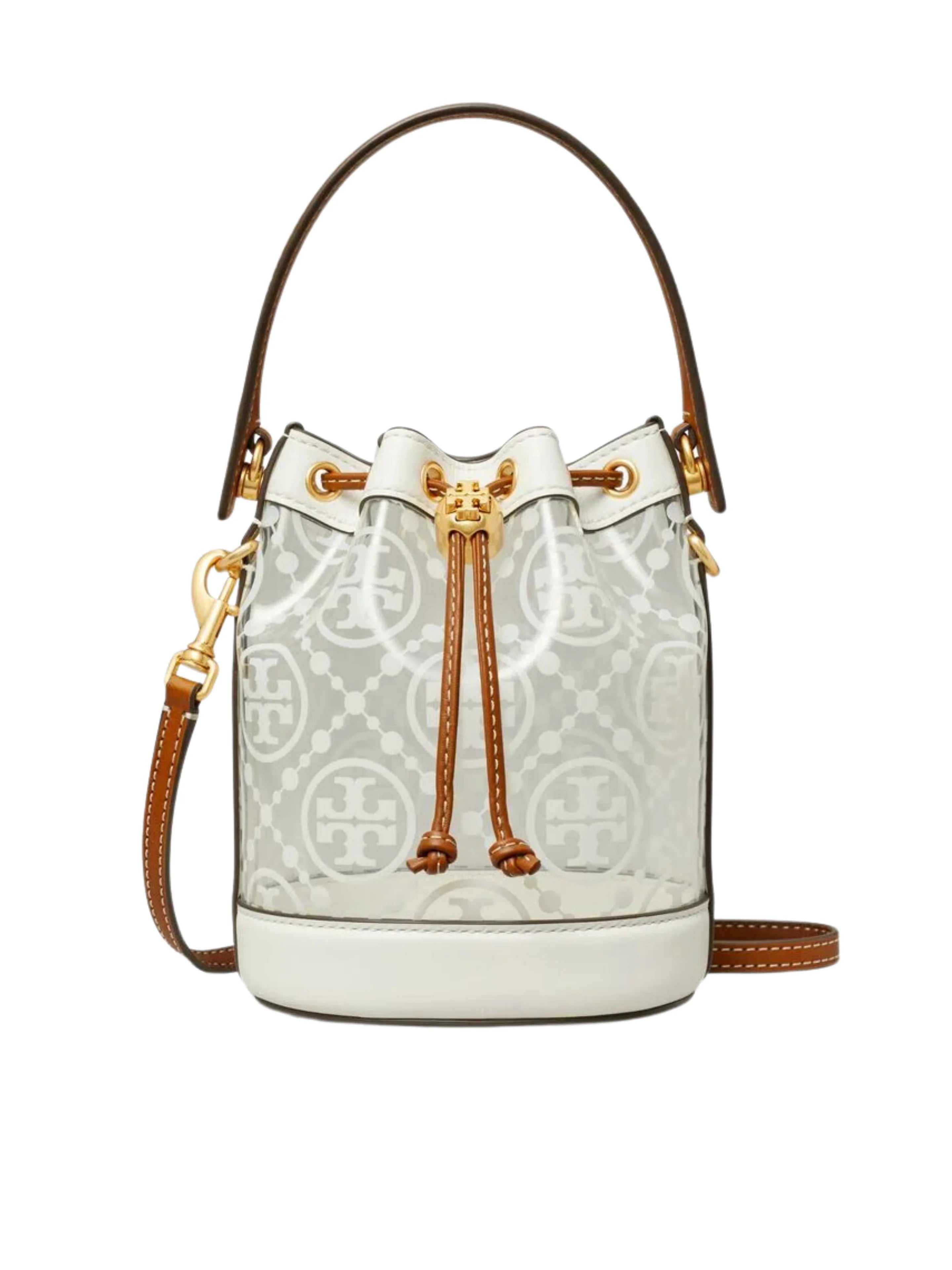 gambar-depan-Tory-Burch-T-Monogram-TPU-Mini-Bucket-Bag-Clear