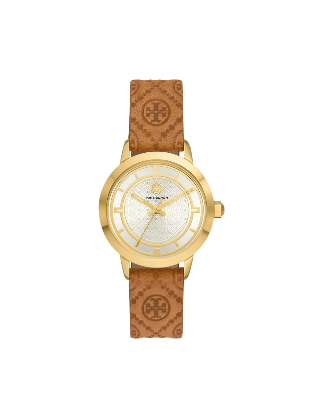gambar-depan-Toy-Burch-Goldtone-Stainless-Steel-_-Monogram-Leather-Strap-WatchWEBP