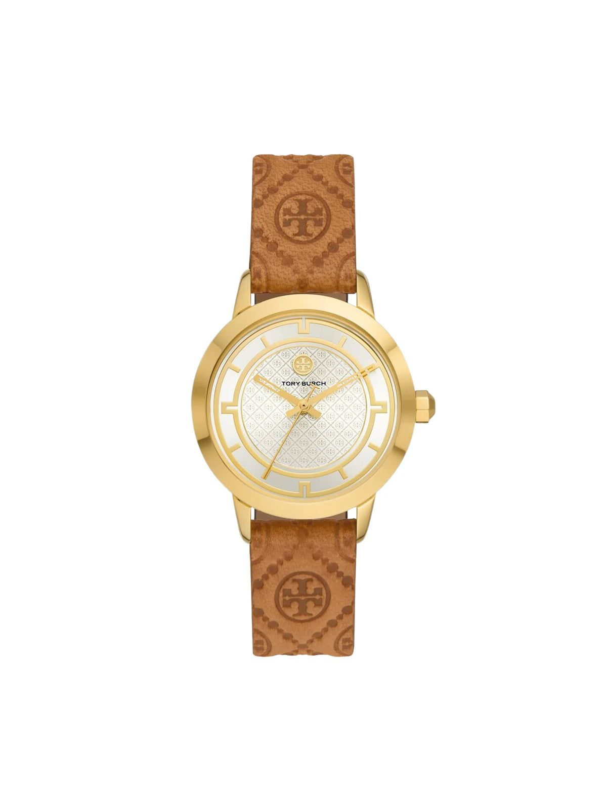 gambar-depan-Toy-Burch-Goldtone-Stainless-Steel-_-Monogram-Leather-Strap-WatchWEBP