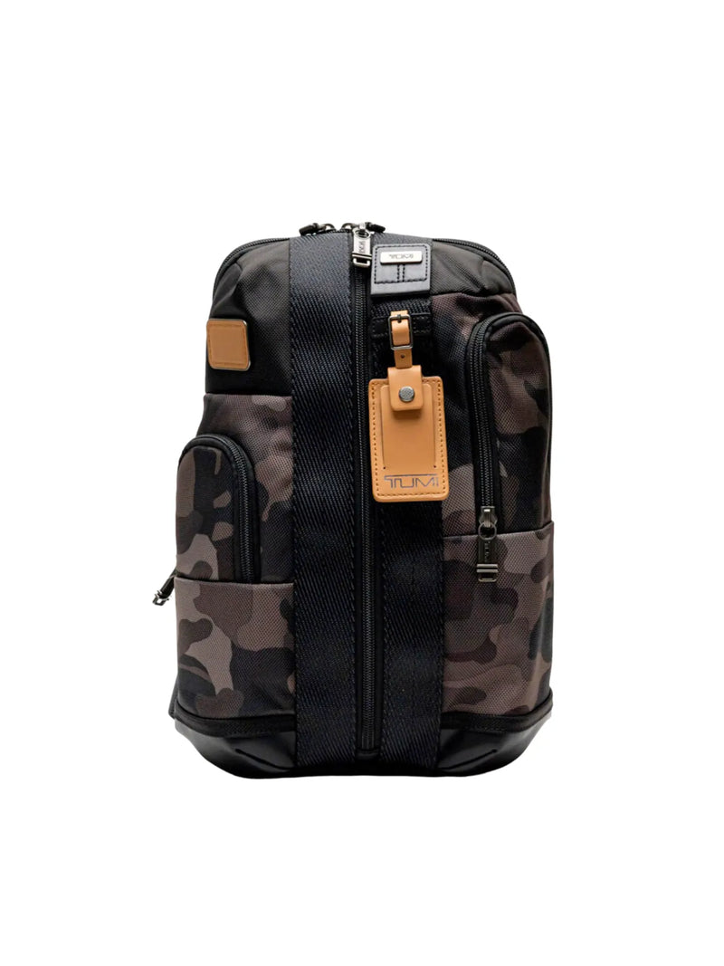 Tumi Men Higgins Sling Pack Camo Army Black Tan Balilene