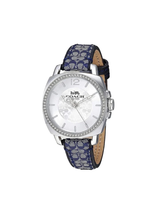 gambar-depan1-Coach-Boyfriends-Monogram-Blue-Fabric-Strap-WatchWEBP