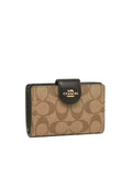 gambar-depan1-Coach-Medium-Corner-Zip-Wallet-In-Signature-Khaki-BlackWEBP