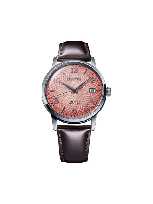 gambar-depan2-Seiko-Presage-SRPE47J1-Cocktail-Time-Tequila-Sunset-Pink-Dial-Mesh-Strap-Limited-EditionWEBP
