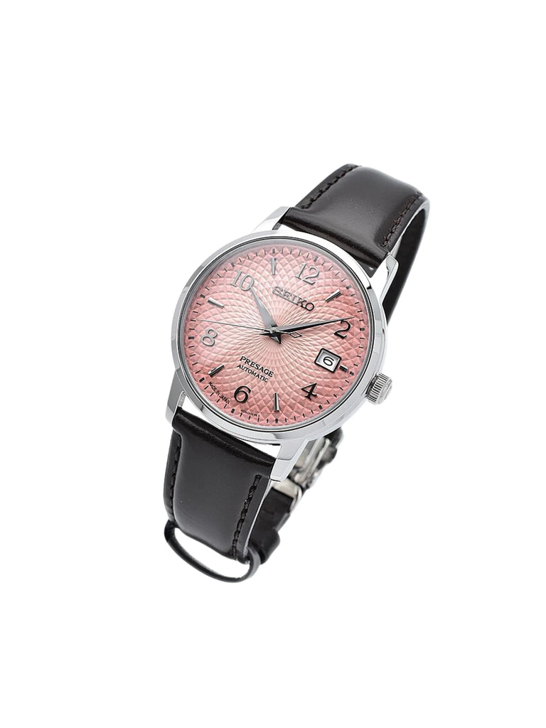 gambar-depan3-Seiko-Presage-SRPE47J1-Cocktail-Time-Tequila-Sunset-Pink-Dial-Mesh-Strap-Limited-EditionWEBP