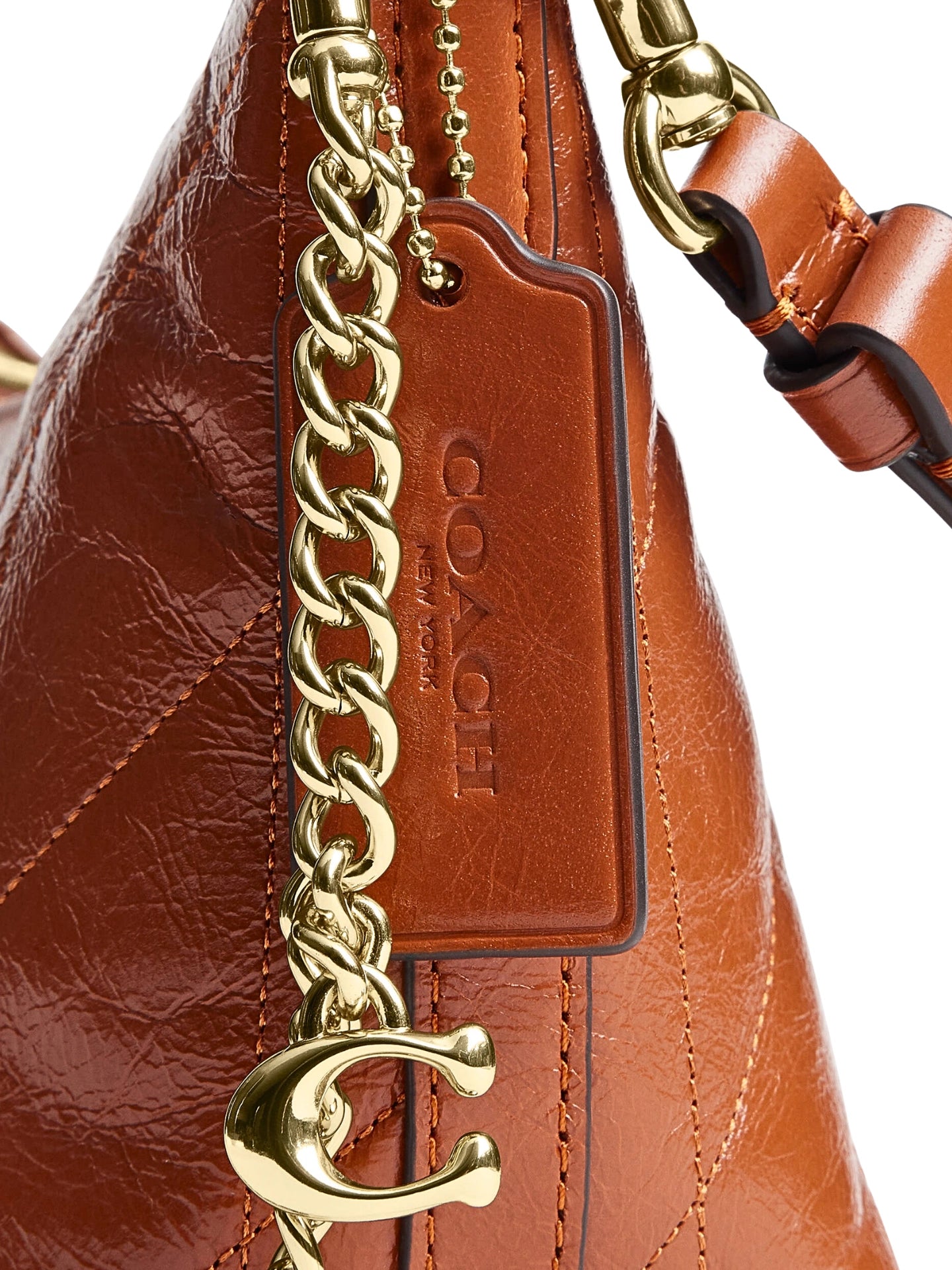 gambar-detail-Coach-Caitlin-Shoulder-Bag-With-Quilting-And-Charm-Cinnamon