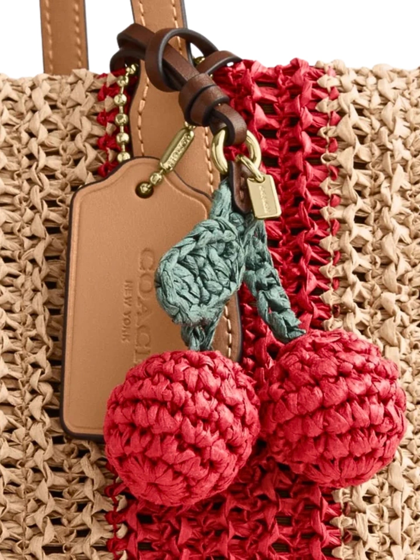 gambar-detail-Coach-City-Tote-Bag-With-Stripes-And-Charm-Red-Tan