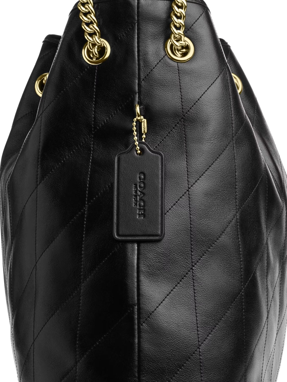 gambar-detail-Coach-Evelyn-Large-Shoulder-Bag-With-Quilting-Black