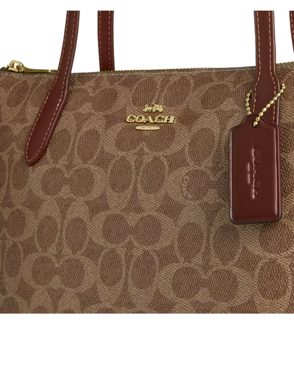 gambar-detail-Coach-Fiona-Zip-Tote-Bag-In-Signature-Canvas-Tan-Brown