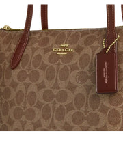 gambar-detail-Coach-Fiona-Zip-Tote-Bag-In-Signature-Canvas-Tan-Brown